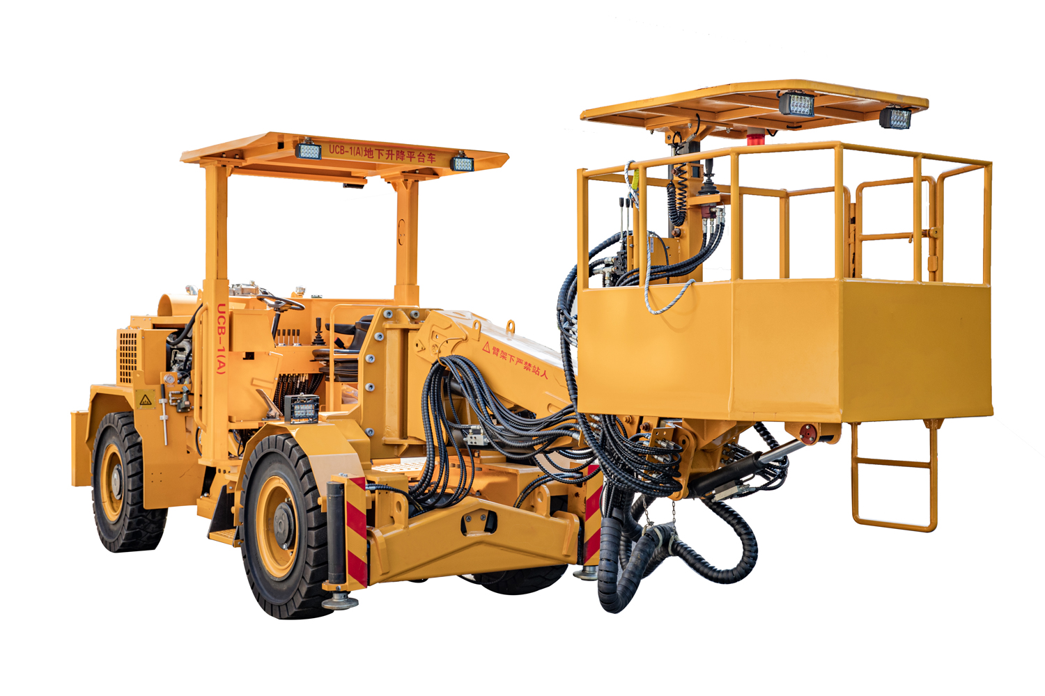 Underground lift platform vehicle