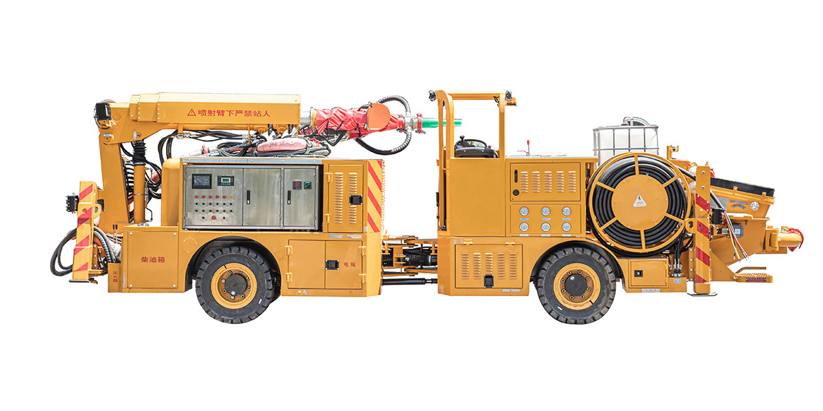 Mining concrete spraying truck