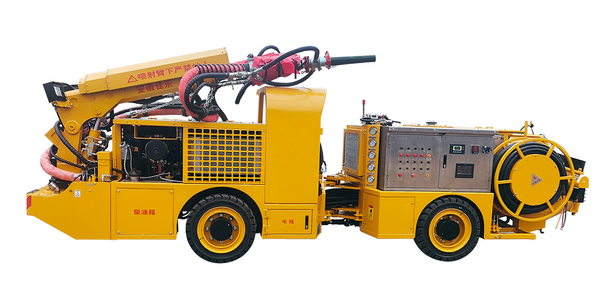 Mining concrete spraying truck