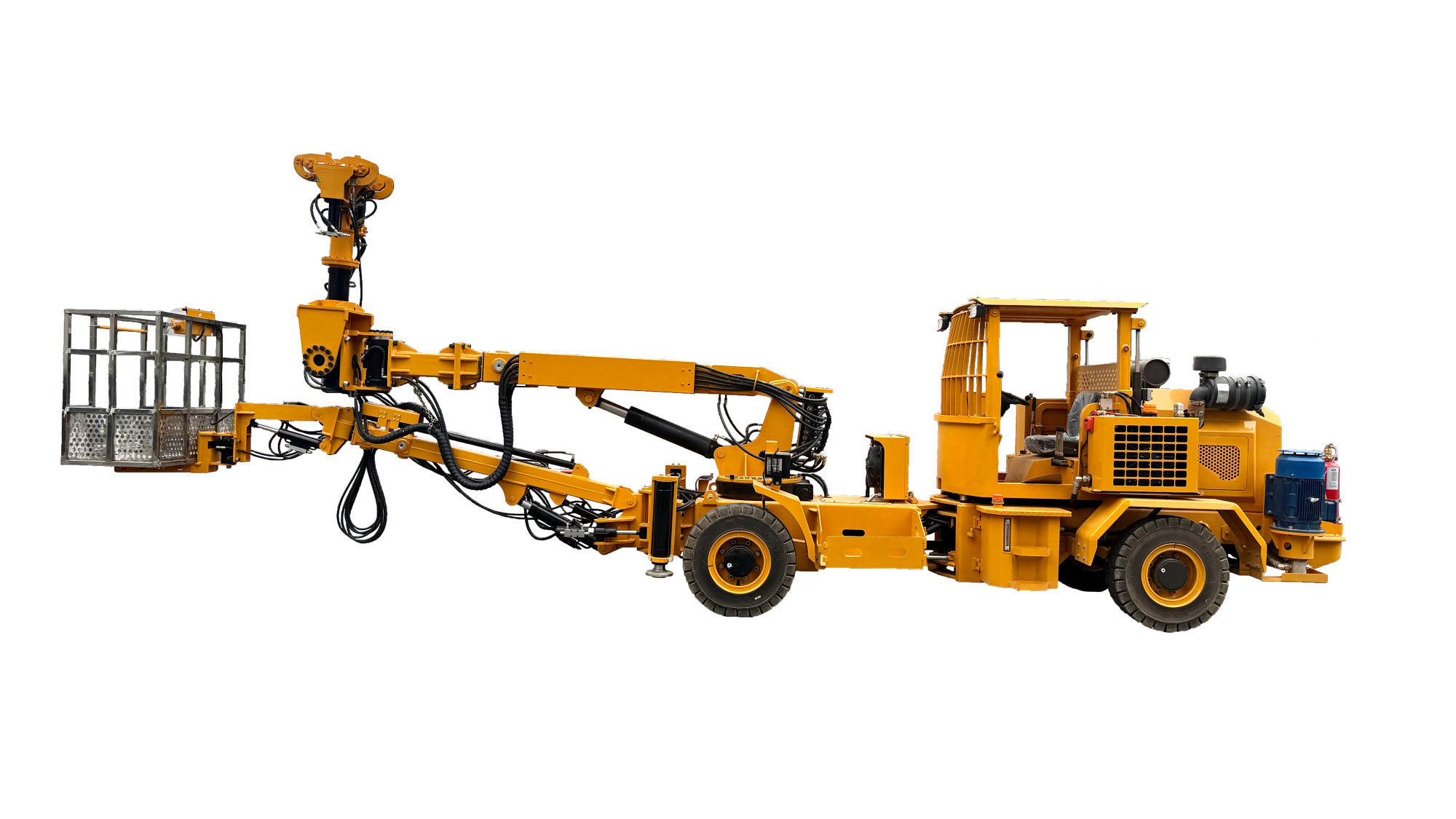 Support frame erection support vehicle(Double-boom single-gripper)