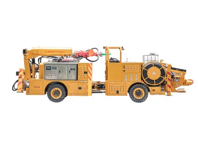 Mining concrete spraying truck