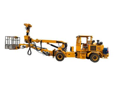 Support frame erection support vehicle(Double-boom single-gripper)